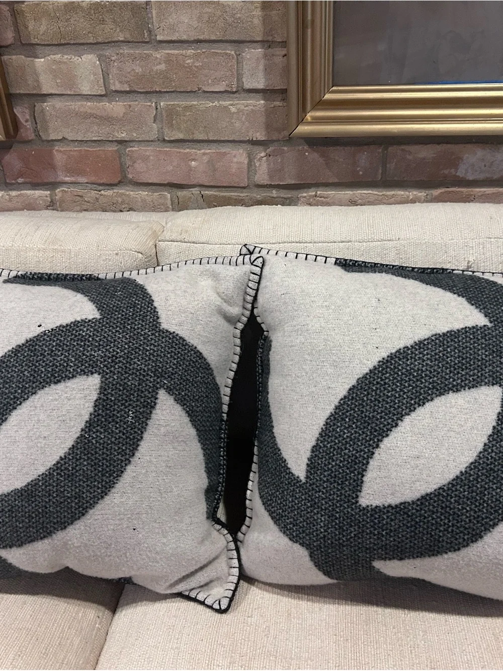 Authentic Chanel Cashmere Pillow Covers